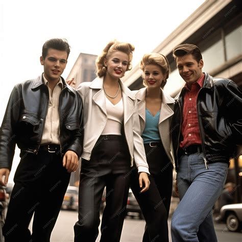 Premium AI Image | 1950s fashion rock 'n' roll style