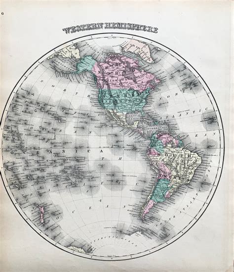 North Western Hemisphere Map