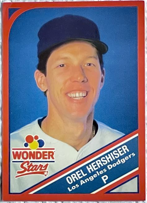 1990 Wonder Bread Stars Orel Hershiser 4 Of 20 Los Angeles Dodgers ...
