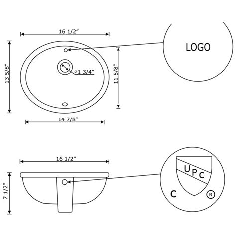 American Imaginations White/Enamel Glaze Ceramic Undermount Oval ...