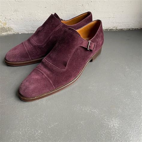 HERMES / wine red suede monk strap shoes | cravittra