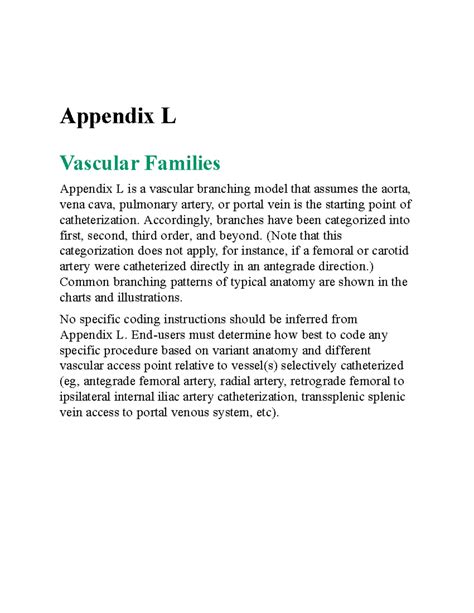 Appendix L: Vascular Branching Model and Coding Guidelines - Studocu