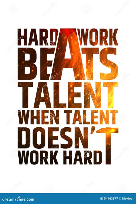 Hard Work Beats Talent Motivational Inspiring Stock Vector ...