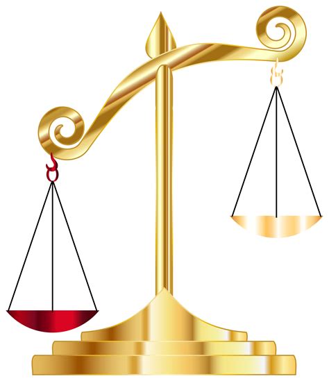 Clipart - Golden Off Balance Scale