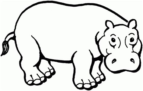 Free Hippo Coloring Pages