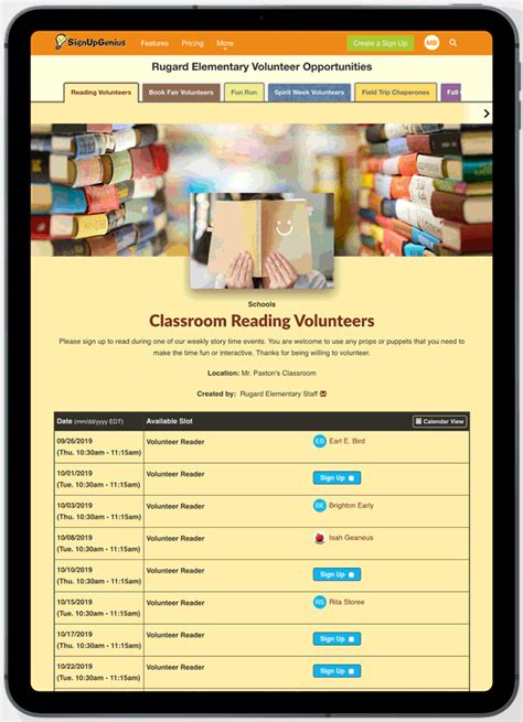 Image result for Sign Up Genius Potluck Tutorial