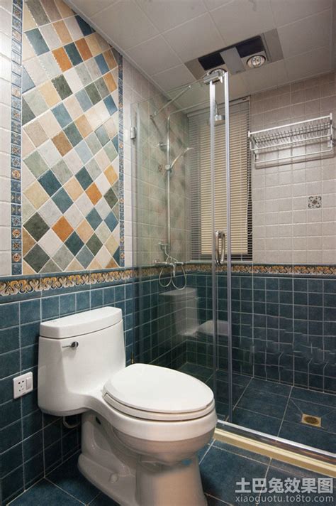 美式瓷砖浴室卫生间装修效果图_土巴兔装修效果图