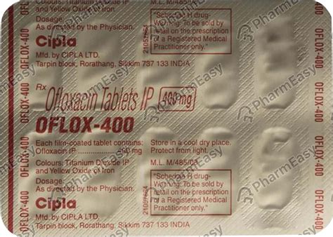 Oflox 400 MG Tablet (10): Uses, Side Effects, Price & Dosage | PharmEasy