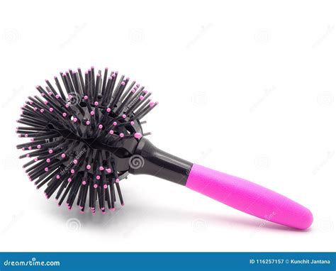 Pink Hair Brush , Old Hair Comb. Stock Image - Image of isolated ...