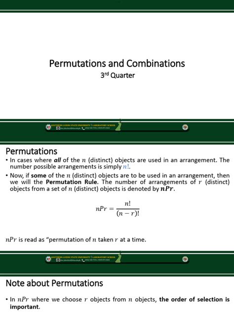 Image result for Permutations & Combinations Examples