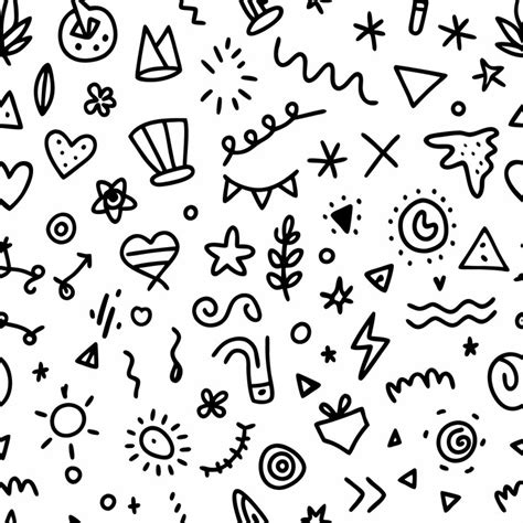 Abstract seamless pattern with doodle elements | Premium AI-generated ...