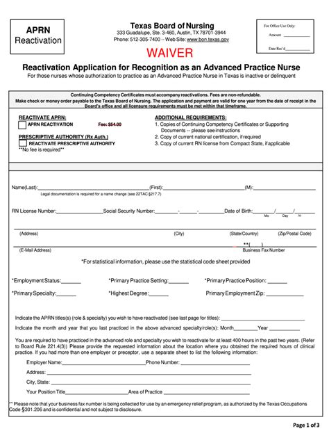 Fillable Online For those nurses whose authorization to practice as an ...