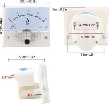 85C1-A DC Pointer Ammeter Measuring Range:DC0-20MA | GorsuElectronic