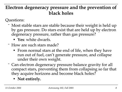 Electron Degeneracy Pressure