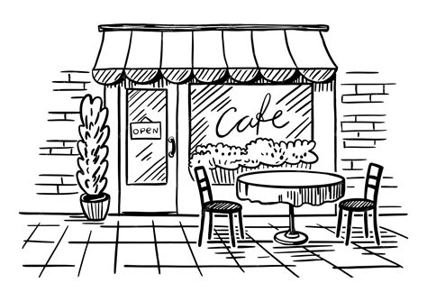 Outdoor Cafe Sketch