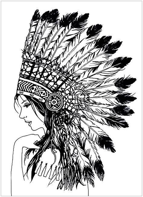 Native American Printable Coloring Pages