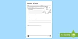 My Behaviour Worksheet / Worksheet (teacher made) - Twinkl