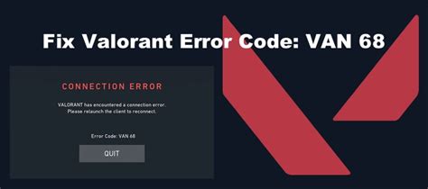 Image result for Valorant Error Code 68