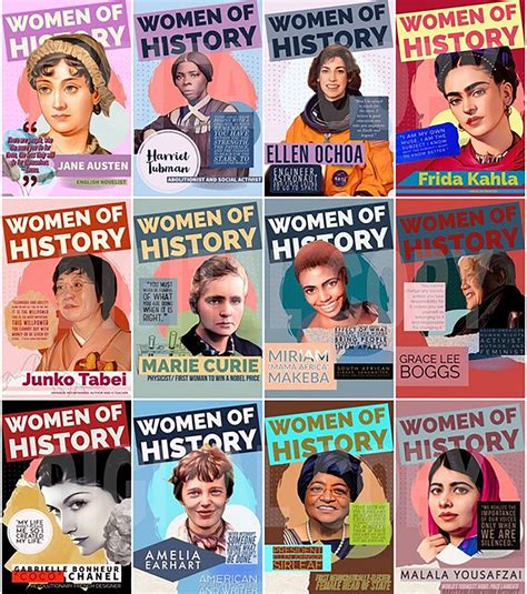 Updated Women Of History Inspirational Posters To Print Feminist Art