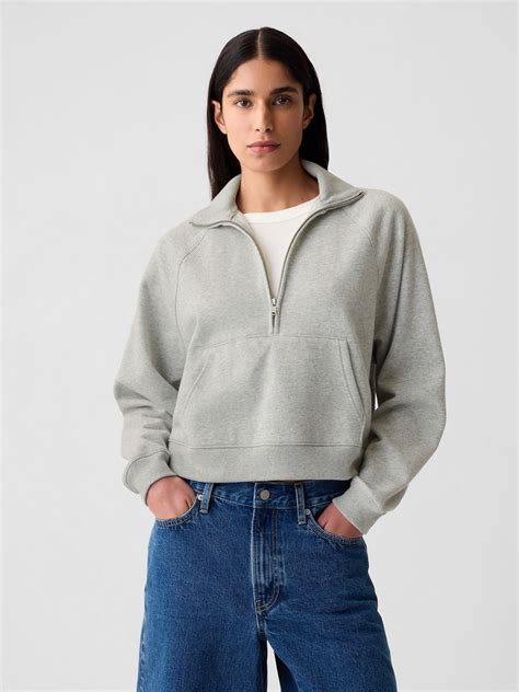 VintageSoft Cropped Half-Zip Pullover | Gap