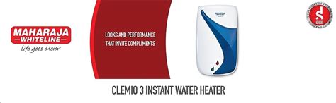 Buy Maharaja Whiteline Abs Clemio3 Water Heater, 3 Liters, White and ...