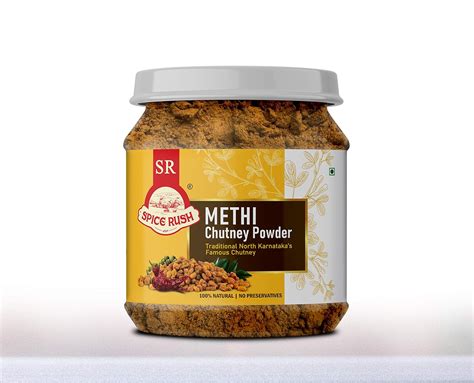 SPICE RUSH Methi Chutney Powder | Methi Seed Chutney| Fenugreek Chutney ...