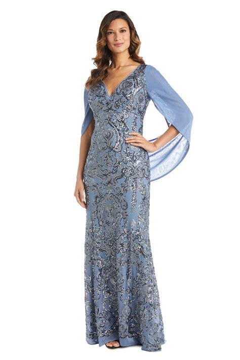 Buy RM Richards Womens long beaded Sheer Wrap Gown- mother of the Bride ...