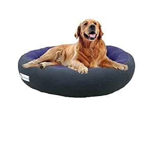 Gorgeous Poofy Dog And Cat Bed Xx Large Size Round Shape Fleece Fabric ...