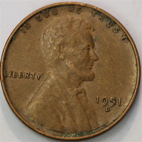 1951 -D Lincoln Wheat Cent Penny - Extra Fine, XF | eBay