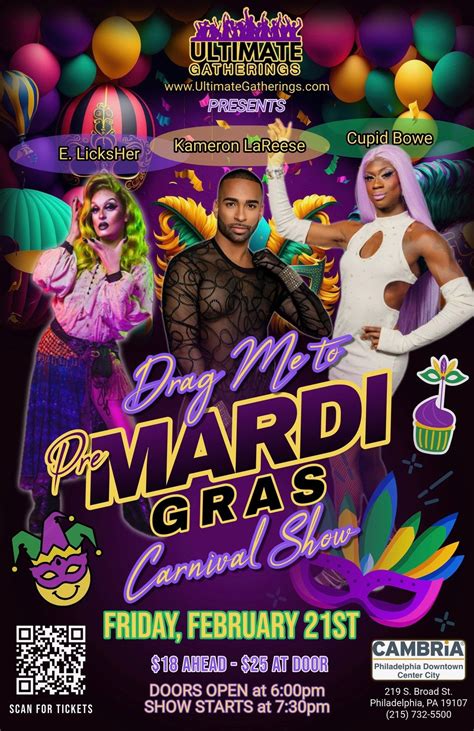 Drag Me to Pre Mardi Gras Carnival Show , Cambria Hotel Philadelphia ...