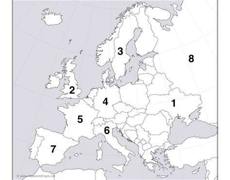 Europe Countries Map Quiz