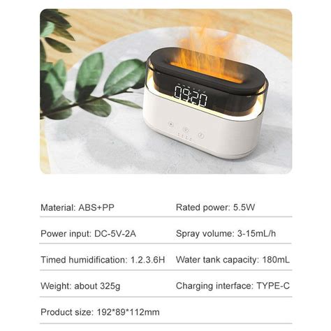 HIVAGI® Elegant Alarm Clock Aroma Oil Diffuser Innovative Simulation F
