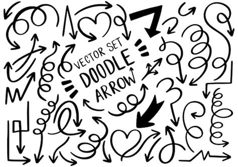 Hand drawn arrows set | Premium Vector
