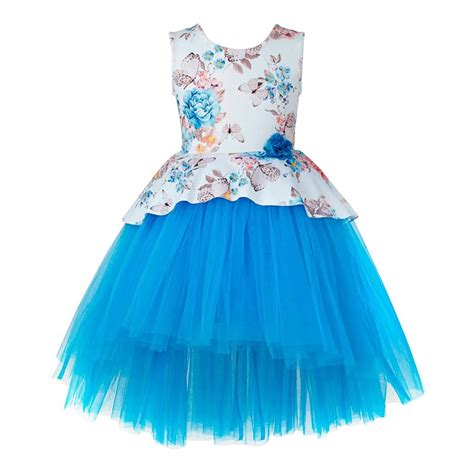 Toy Balloon Girl's Fit And Flare Knee length Sky Blue dress - StarAndDaisy