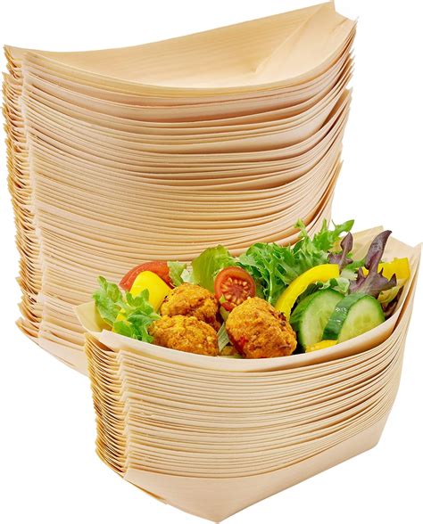 Amazon.com: MATANA 8.3" Inch Large Bamboo Plates Disposable 100 Pack ...