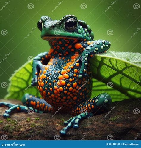 Oriental Fire Bellied Toad Male Green Leaf, China. Oriental Fire ...