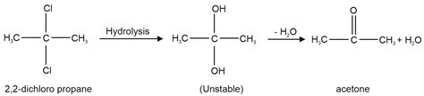 2, 2-dichloro propane on hydrolysis yields - Tardigrade