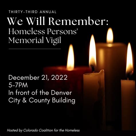 Join us today! The 33rd annual Homeless Persons' Memorial Vigil is ...