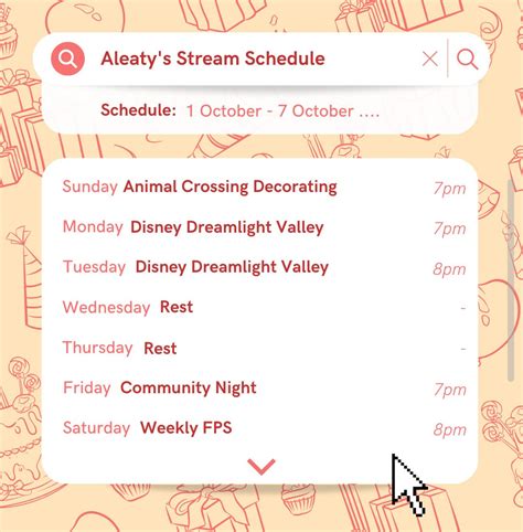 Image result for Stream Schedule Maker