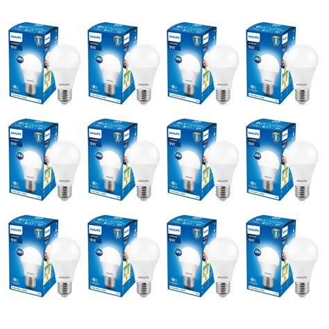 Buy Philips Base E27 9-Watt LED Bulb (Pack of 12, Cool Day Light) (Cool ...
