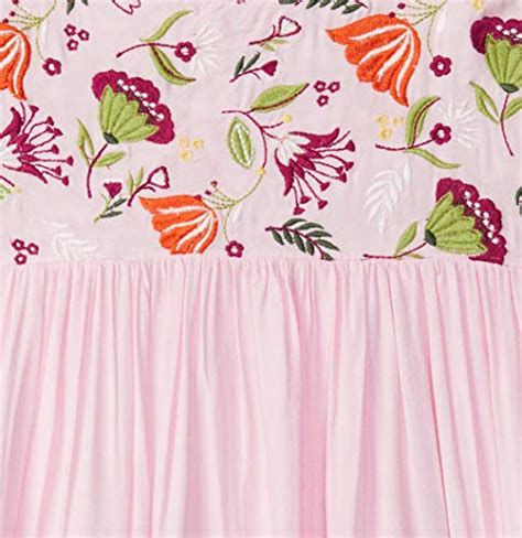 Buy Blue Giraffe Girl's Cotton Knee-Long Dress (AW18/GDRS/FS10_Pink_2 ...