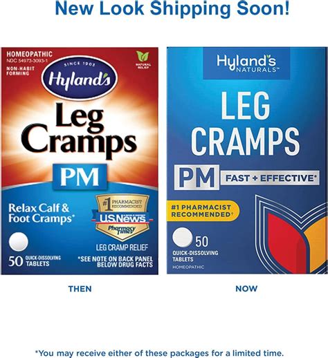Hyland's Leg Cramps PM - 200 Tablets (Pack of 4) | Natural Relief for ...