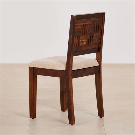 Buy (Refurbished) Keya Set of 2 Sheesham Wood Dining Chairs - Brown ...
