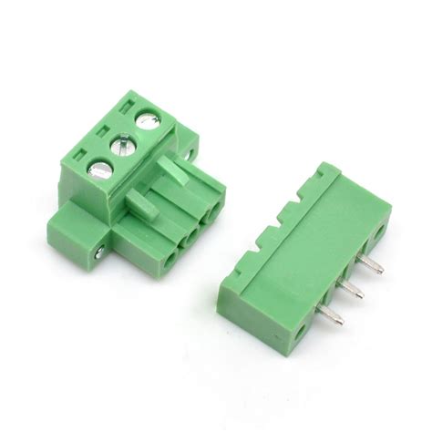 Oiyagai 20-Pack 3-Pin 5.08mm Pitch PCB Pluggable Terminal Block ...