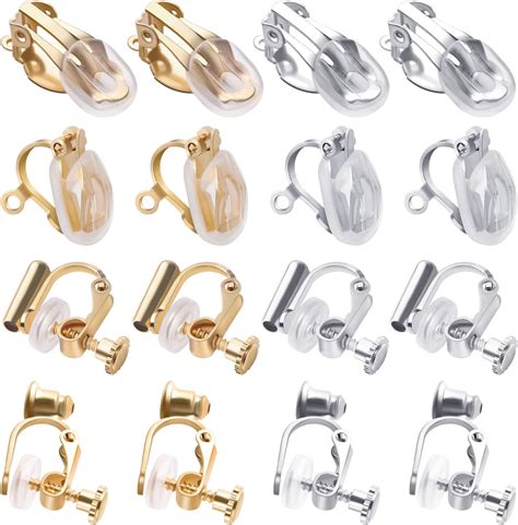 Amazon.com: 20 Pieces Clip On Earring Converter Non-Pierced Earrings ...
