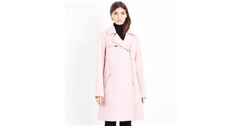 Pink Longline Biker Jacket | New Look