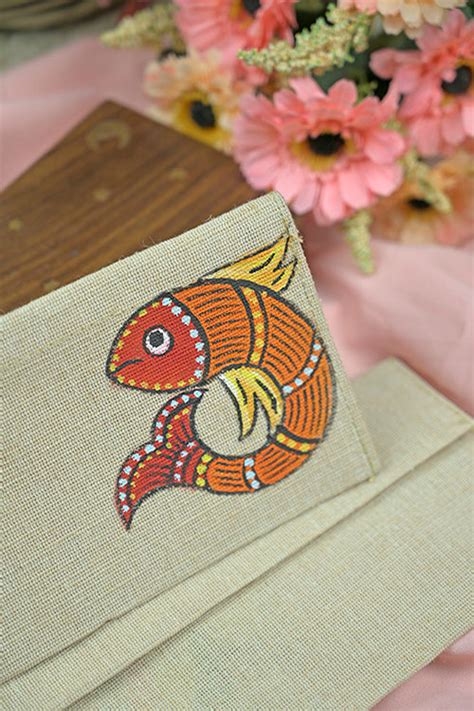Jute Hanpainted Meen Envelope - Set Of 4 – Okhaistore