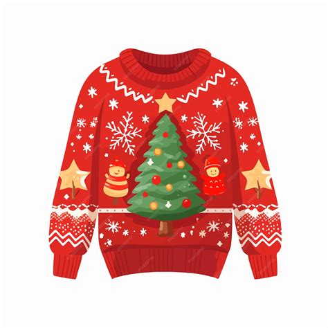 Stylish Red Sweater for Christmas Season | Premium AI-generated vector