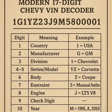 Chevy VIN Number Decoder Free 的图像结果