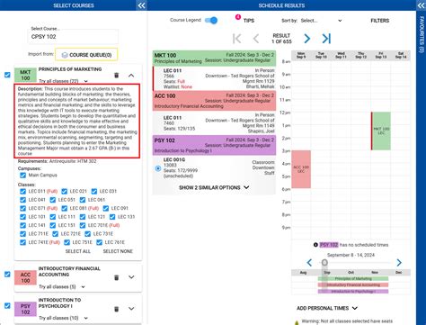 Visual Schedule Builder - MyServiceHub Support - Toronto Metropolitan ...